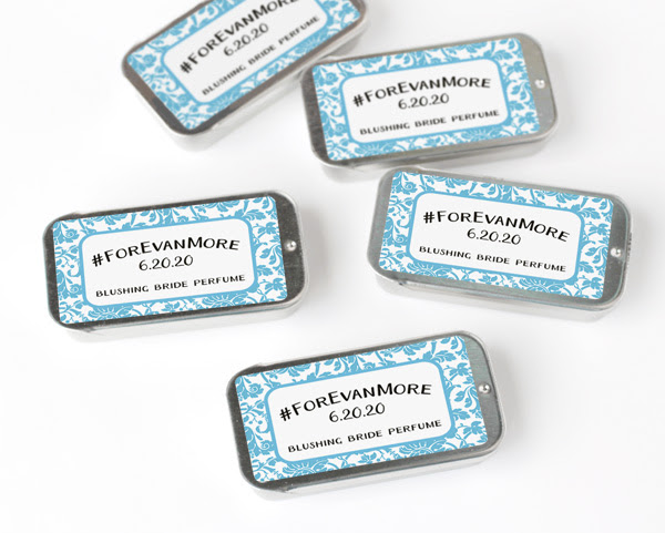 display your wedding hashtag on favors